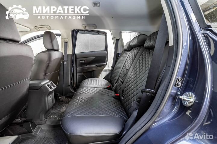 Авточехлы экокожа Митсубиси Аутлендер 3 / Ромб