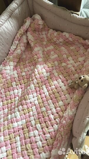 Плед покрывало плюшевое ручная работа ализе пуффи