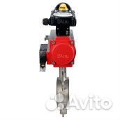 Затвор DN.ru 316L-316L-ptfe Ду50 Ру16, корпус - нержавеющая сталь 316L, диск - нержавеющая сталь 316