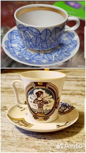 Чашки пары Бокал лфз, Кофейный сервиз Зимушка зима