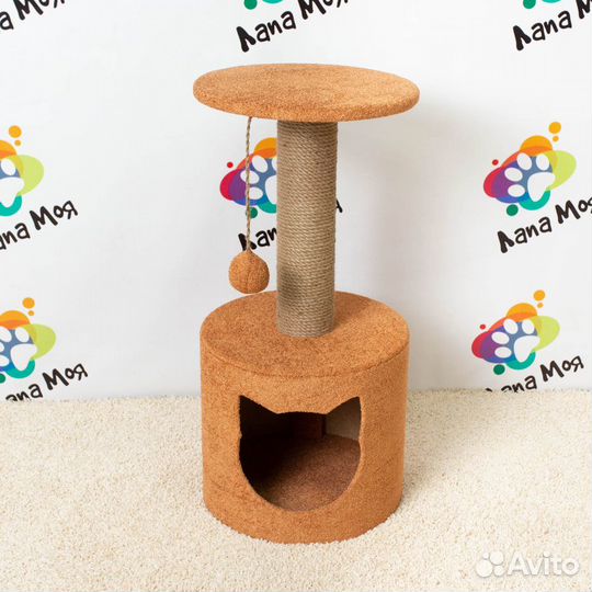 Домик для кошек, когтеточка арт13кр. Новый, 70 см