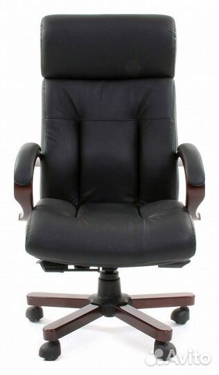Кресло для руководителя Chairman 421 черный/орех т