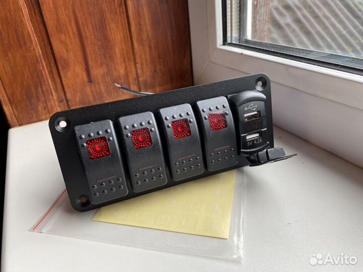 Панель управления 4 кнопки для лодки автомобиля