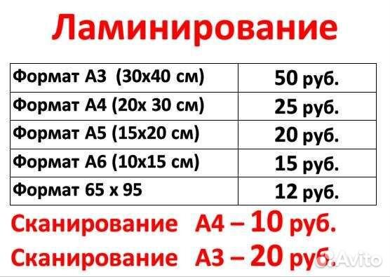 Распечатка, ламинирование, сканиров. (Затулинка)
