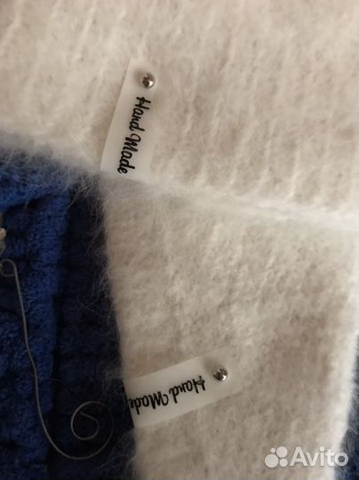 Шапка и снуд уголок из пуха самоеда