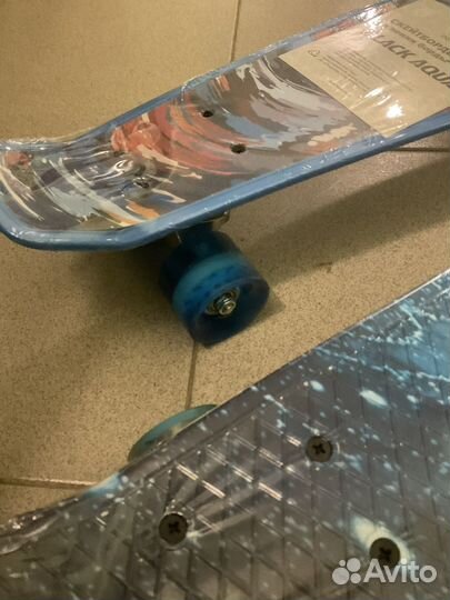 Пенниборд black aqua новые