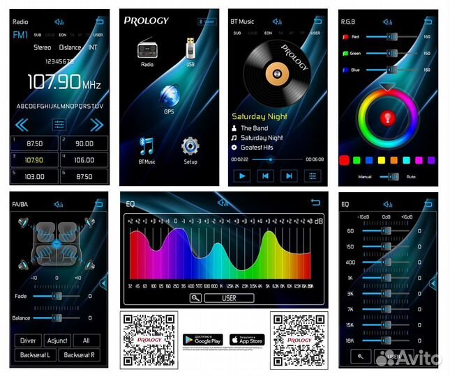 1-DIN USB/SD-ресиверы (без CD) - Prology CMD-300