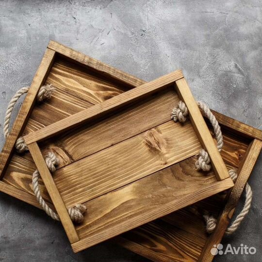 Поднос деревянный новый