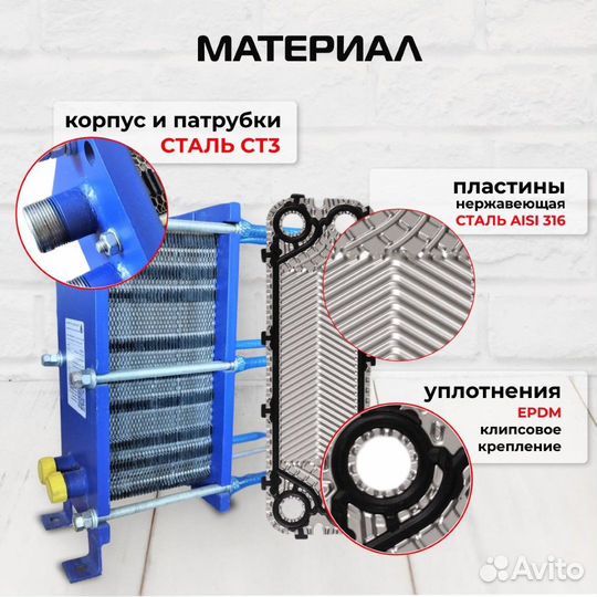 Теплообменник SN04-81 для отопления 1000 м2 100кВт