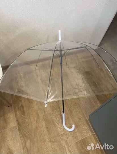 Зонт трость прозрачный