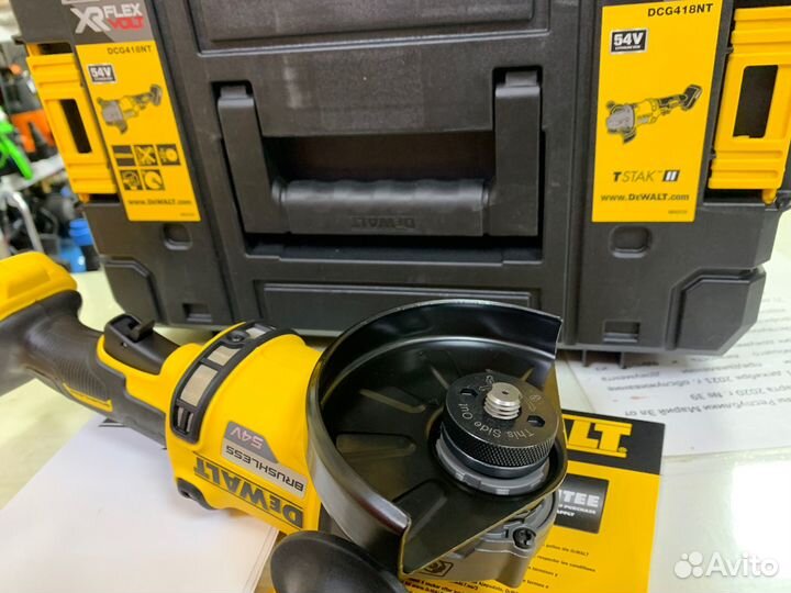 Аккумуляторная ушм dewalt DCG418NT (54В)