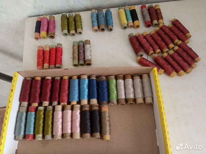 Шелковые нитки СССР, пустые катушки