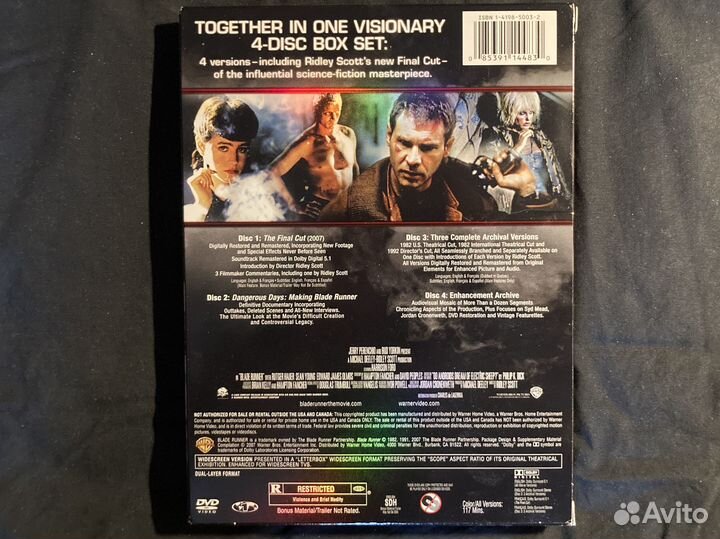 Blade Runner. Коллекционное издание 4 DVD. США