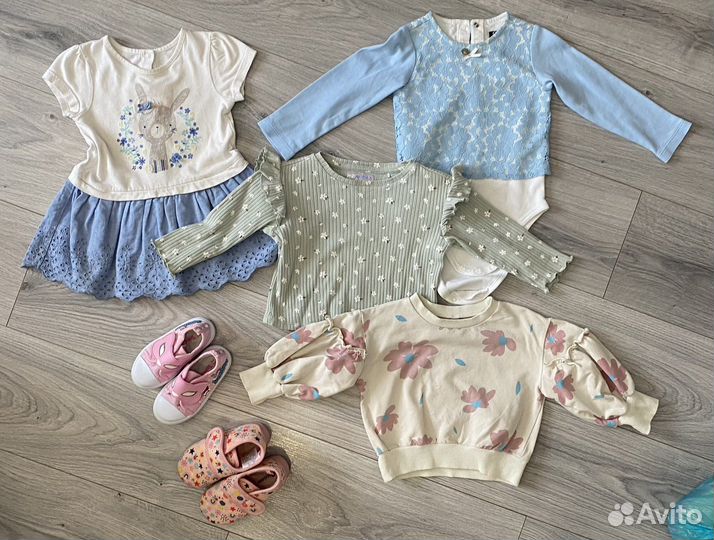 Детские вещи для девочки пакетом 86 92 98