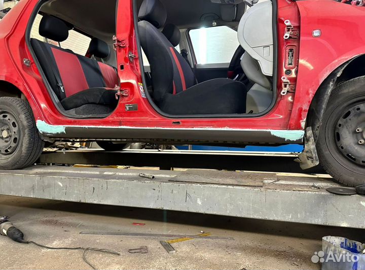 Пороги для Skoda Fabia 2 2007-2010 (mk2)