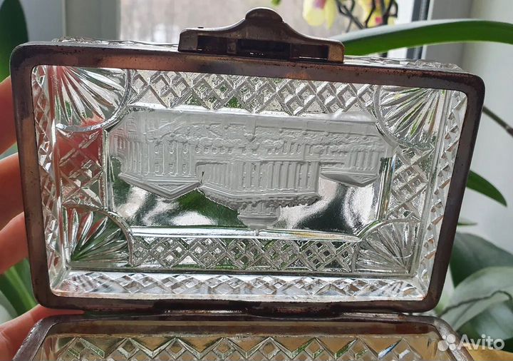 Шкатулка чайница стекло клеймо