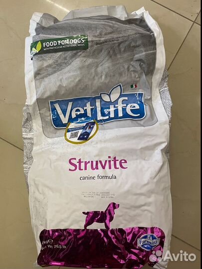 Сухой корм для собак 12 кг Farmina Struvite