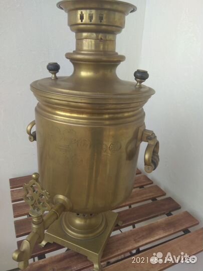 Самовар старинный 1900 г. Тульский