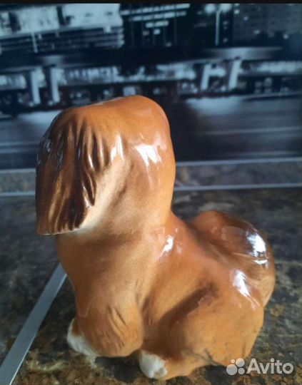 Фарфоровые статуэтки СССР Собака Пикинес