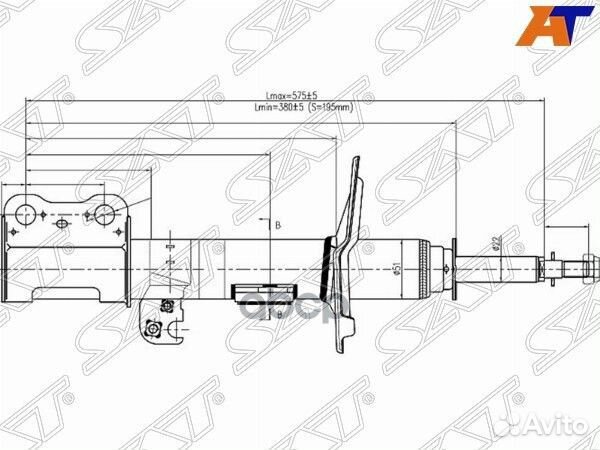 Стойка передняя toyota ipsum/picnic/avensis VER
