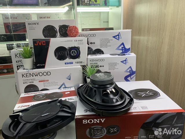 Автомобильные колонки Kenwood, Pioneer (новые)