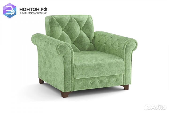 Кресло Богемия зеленое