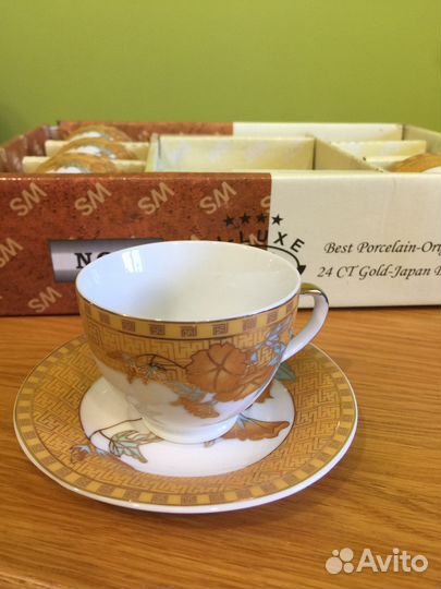 Сервиз Кофейный. Фарфор. 24 карата золота. Япония