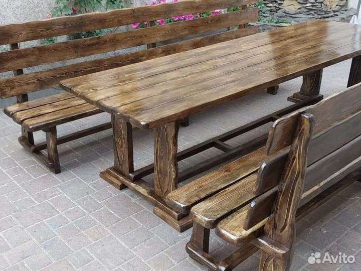 Комплект садовой мебели из дерева