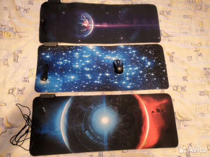 Коврик для мышки 800х300 с RGB подсветкой