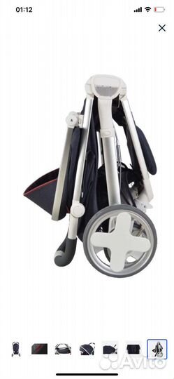 Коляска infiniti teddy склодная джинс синяя