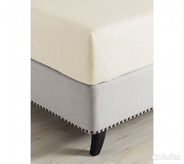 Простынь GoodNight Трикотаж 140х200х20 Бежевый на