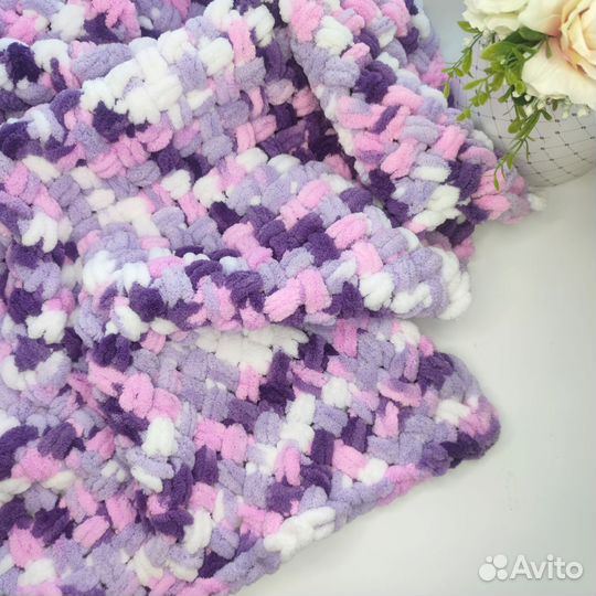 Плед детский вязаный