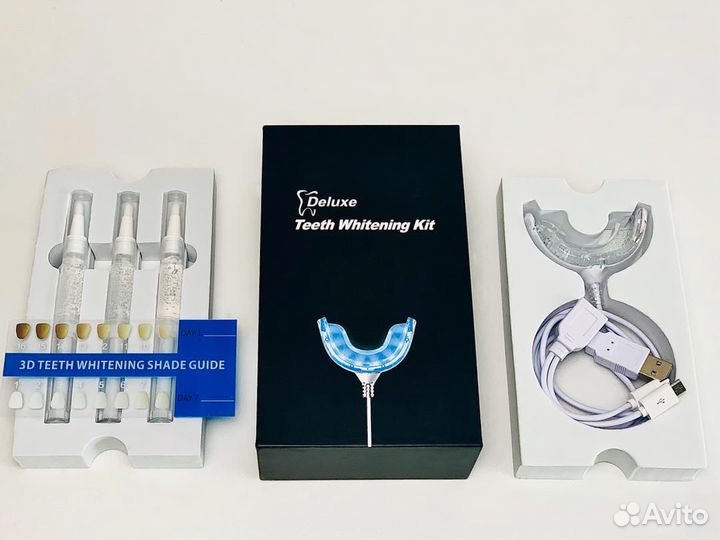 Отбеливание зубов дома Led капа, гель Deluxe White