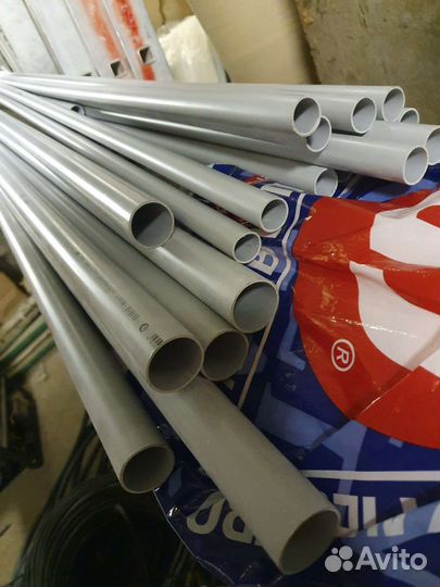 Труба гладкая жесткая пвх IEK 32мм, 20мм, серый