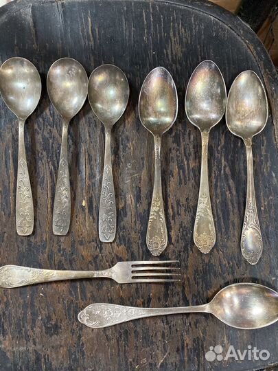 Ложки вилки мельхиоровые СССР