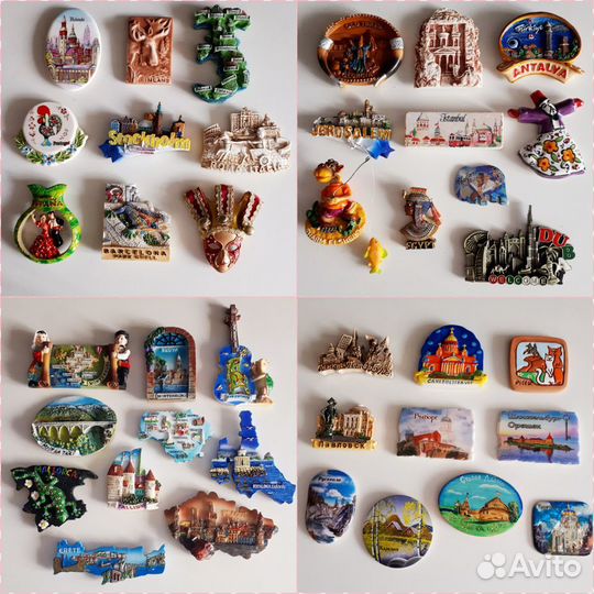 Магниты на холодильник разных стран игорода России