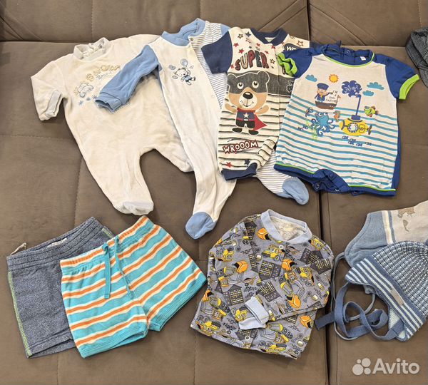 Вещи пакетом на мальчика 62 68 74