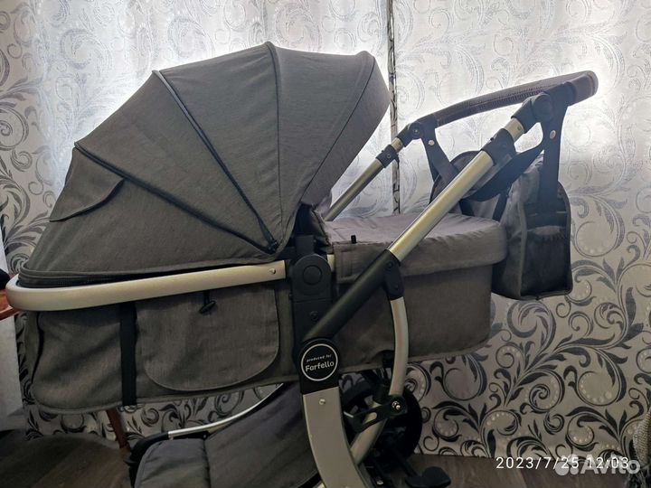 Коляска-трансформер всесезонная 2в1 Aimile Silver