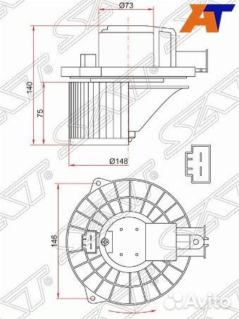 Мотор отопителя салона mitsubishi montero, mitsubi