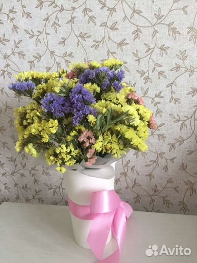 Сухоцветы для декора Лаванда Статица