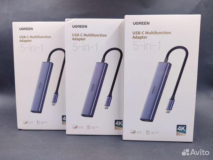 Разветвитель Ugreen USB-C 5-in-1 4K60Hz hdmi