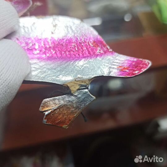 Ёлочная Игрушка Птица Аист Картонаж СССР