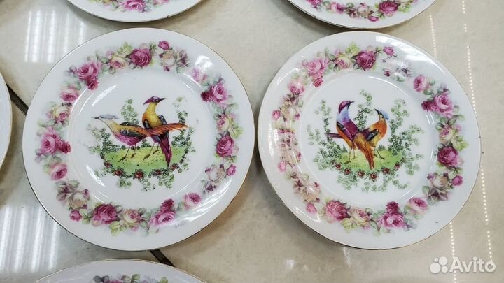 Тарелки сервиз Райские Птицы Австрия 1904 - 1918 г