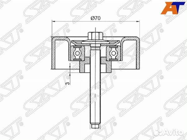 Ролик приводного ремня mazda mazda3