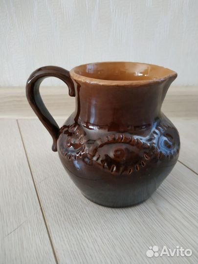 Кувшинчик- молочник глиняный, раритет СССР 0,6л