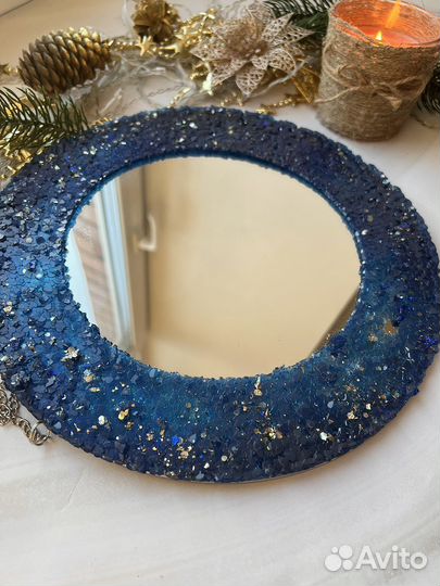 Зеркало с эпоксидной смолой