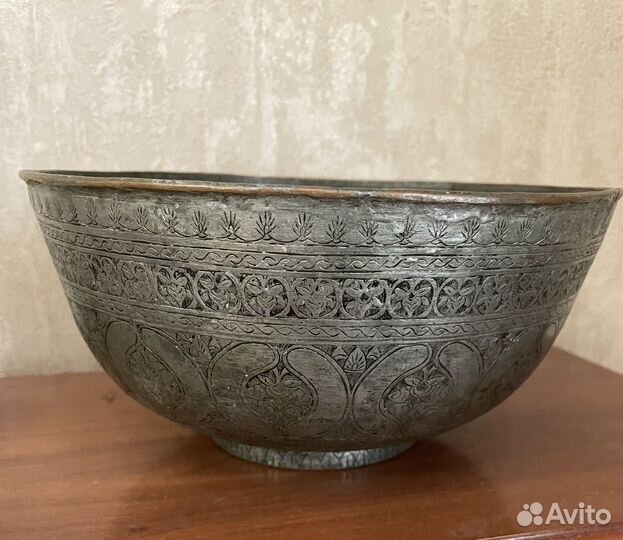Чаша медная старинная