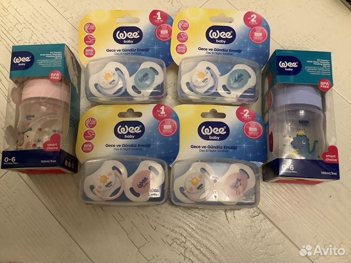 Новая Бутылочка, пустышки WeeBaby в ассортименте