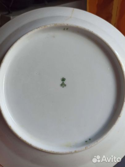 Тарелка антиквариат ифз 19 век. Клеймо Александр 2