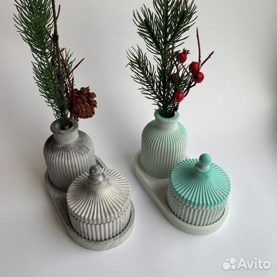 Набор из гипса, гипсовые фигуры, подарок, свеча